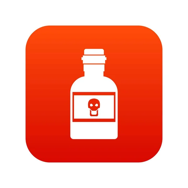 Gift flaska ikonen digital röd — Stock vektor