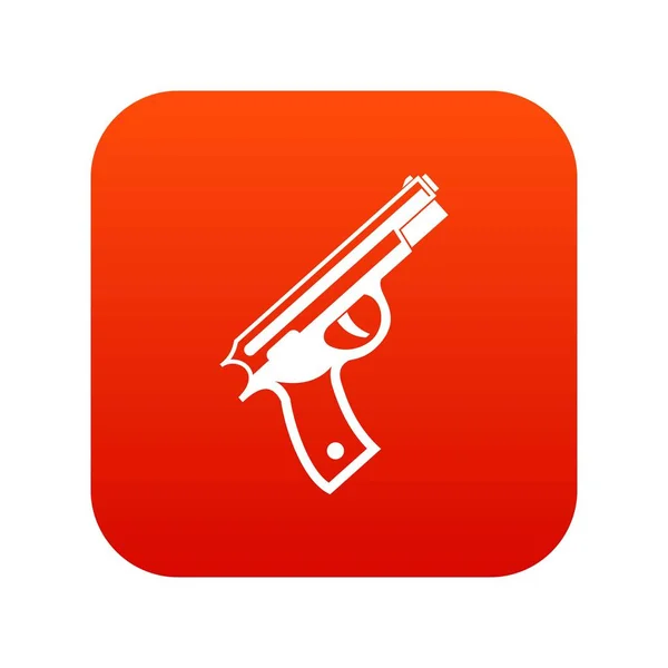 Ψηφιακή κόκκινο εικονίδιο όπλο — Διανυσματικό Αρχείο