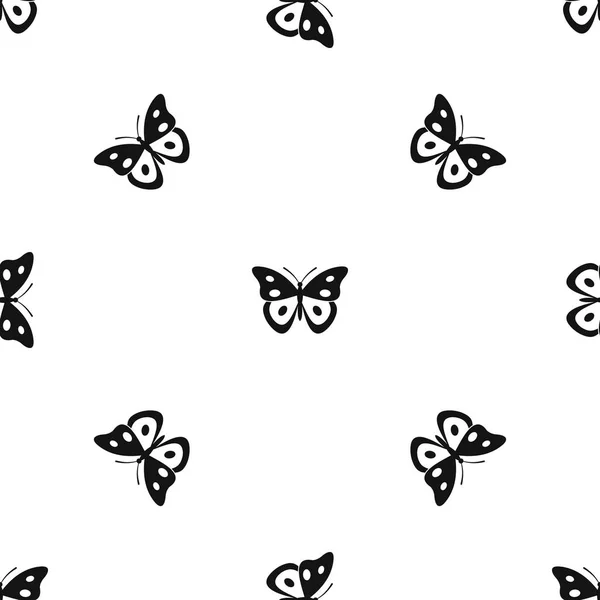 Pillangó pierid minta varrat nélküli fekete — Stock Vector