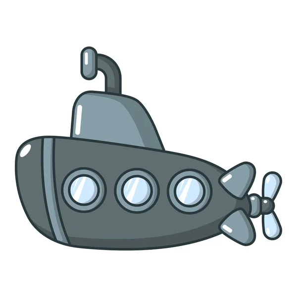 Ícone velho submarino, estilo cartoon — Vetor de Stock