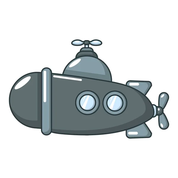 潜水艦海アイコン、漫画のスタイル — ストックベクタ