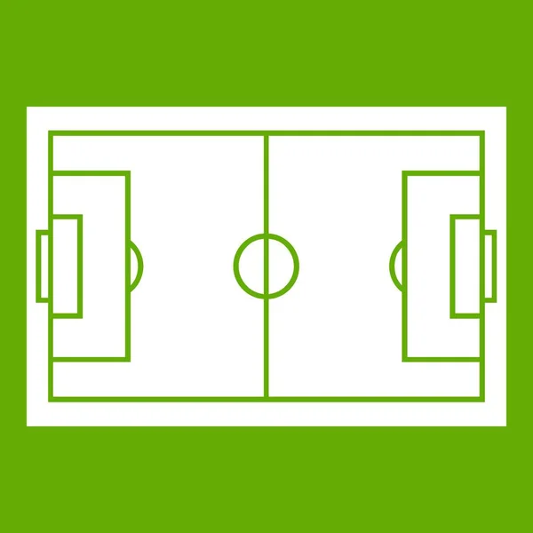 Campo de futebol ícone verde —  Vetores de Stock