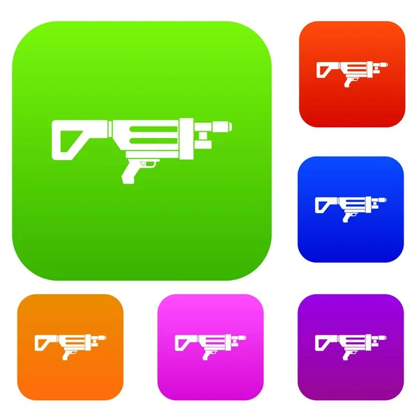 Spiel gun set color collection — Stockvektor