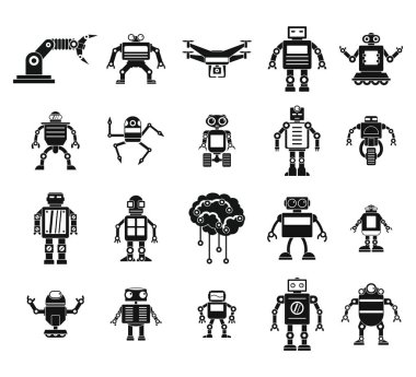 Robot simge seti, basit tarzı