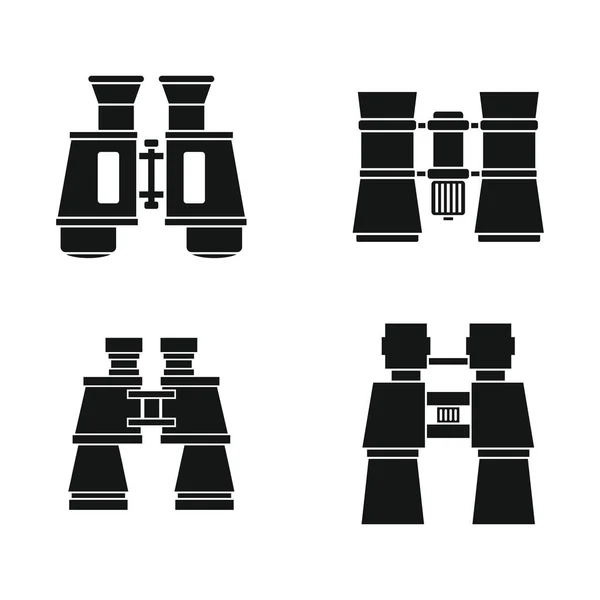 Ensemble d'icônes jumelles, style simple — Image vectorielle