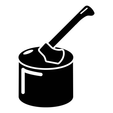 Ahşap simgesi, basit tarzı axe
