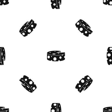 Peynir tekerlek desen sorunsuz siyah