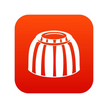 Meyve jöle simgesi dijital kırmızı