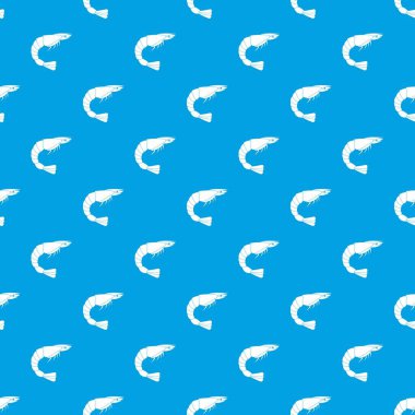 Taze deniz karides kesintisiz mavi model