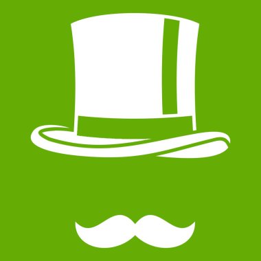 Silindir ve bıyıkları simgesi yeşil