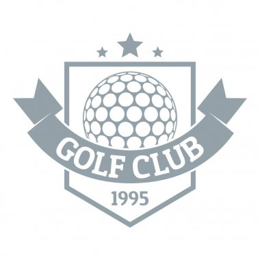 Golf logosu, basit gri tarzı