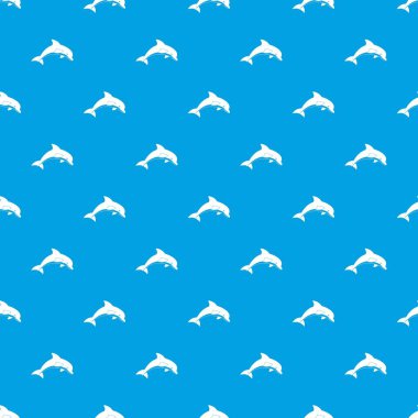 Atlama yunus desen kesintisiz mavi