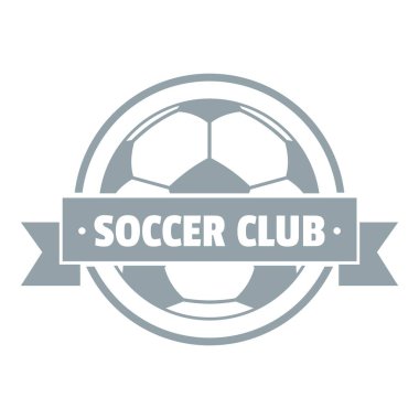 Futbol logosu, basit gri tarzı