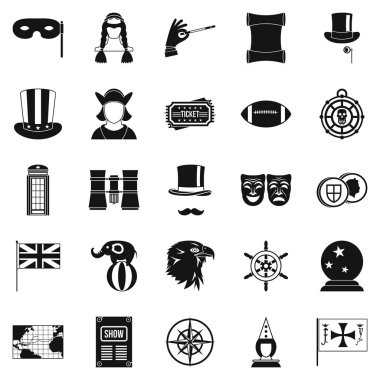 Dış Giyim Icons set, basit tarzı