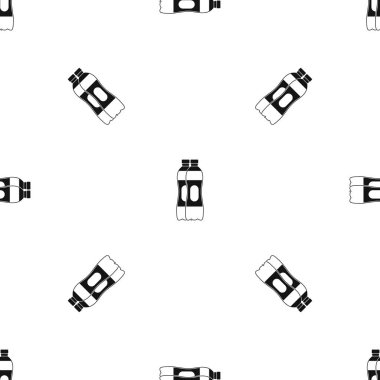 İki plastik şişe sorunsuz siyah desen