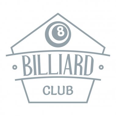 Bilardo logosu, basit gri tarzı
