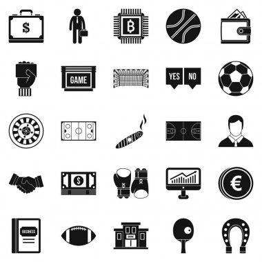 Toplayıcı Icons set, basit tarzı