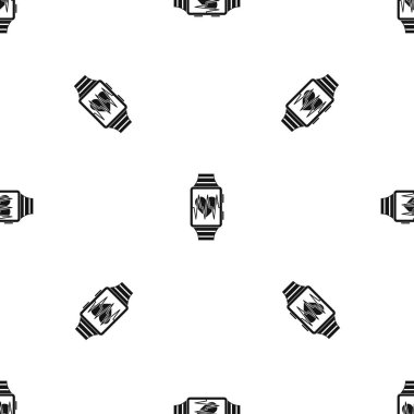 Smartwatch spor app desen sorunsuz siyah