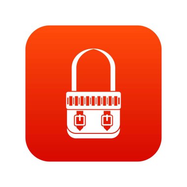 Omuz çantası simgesini dijital kırmızı