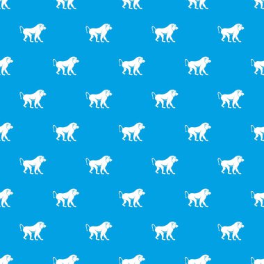 Japon makak desen kesintisiz mavi