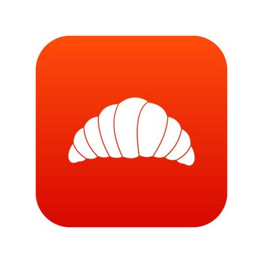 Kruvasan simgesi dijital kırmızı