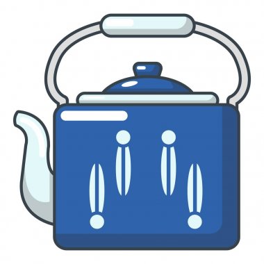 Su ısıtıcı simgesi, karikatür tarzı kare