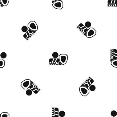 kol oken ve Emanet kalkan desen sorunsuz siyah