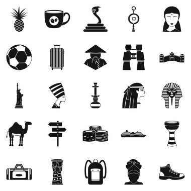 Rahatlatıcı spot Icons set, basit tarzı