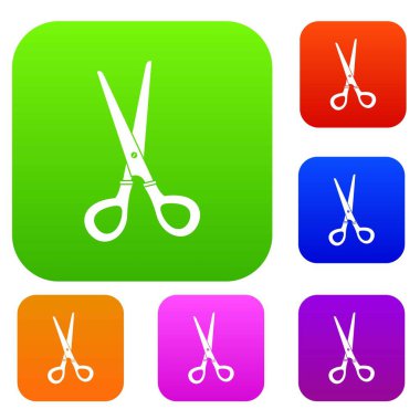 İleti örneği makas renk koleksiyonu ayarla