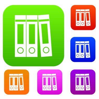 Office klasörler belgeleri ile renk koleksiyonu ayarla