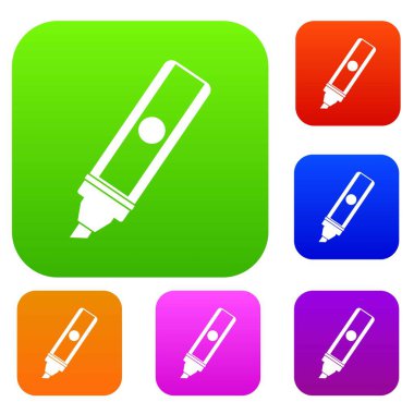 Kalıcı marker renk koleksiyonu ayarla