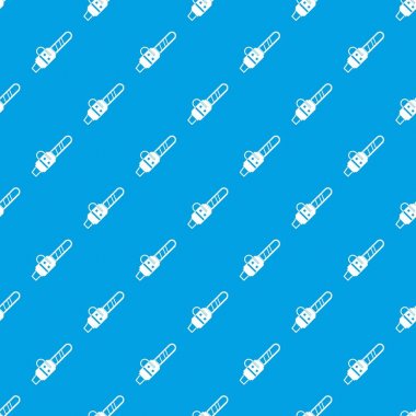 Powered benzinli testere desen kesintisiz mavi