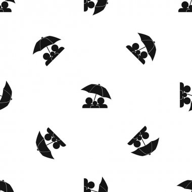 Aile altında şemsiye model sorunsuz siyah