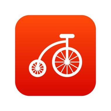 Çocuk Bisiklet simgesi dijital kırmızı