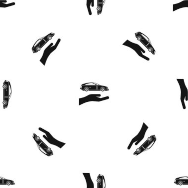 El ve araç sorunsuz siyah desen
