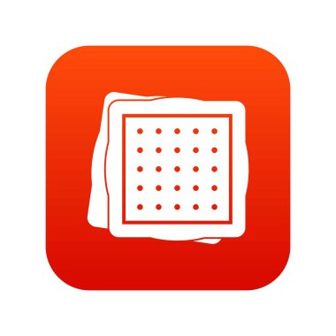 Bisküvi simgesi dijital kırmızı