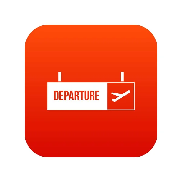 Lotnisko wylotu znak cyfrowy czerwony — Wektor stockowy