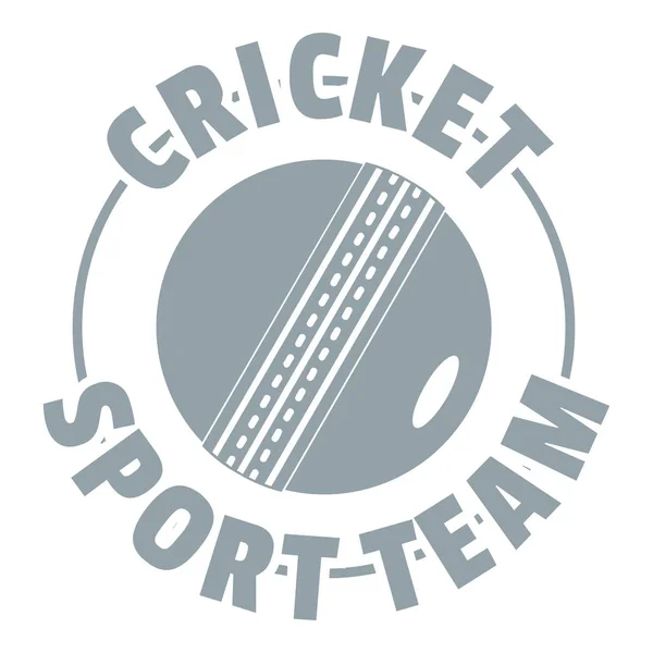 Logo sport cricket, style gris simple — Image vectorielle