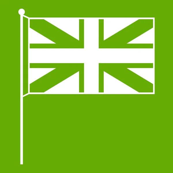 Icona bandiera UK verde — Vettoriale Stock