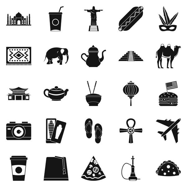 Rechercher vous-même ensemble d'icônes, style simple — Image vectorielle