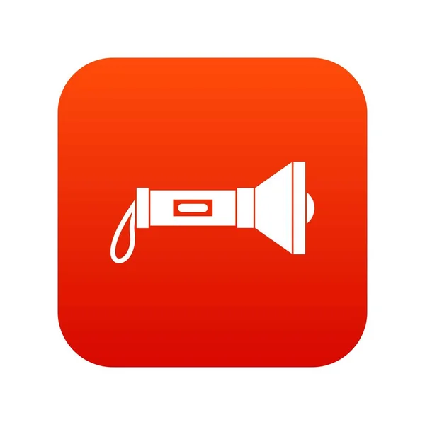 Lámpa ikonra digitális piros — Stock Vector