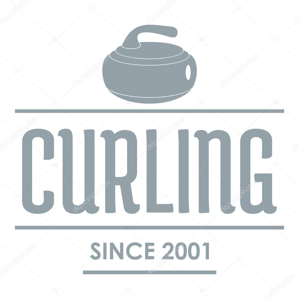 Curling logo. Simple illustration of curling vector logo for web