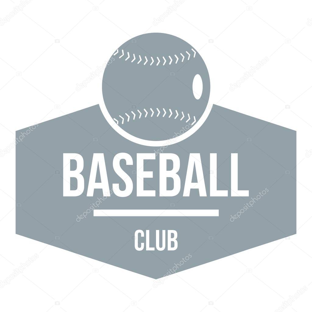 Baseball logo, simple gray style