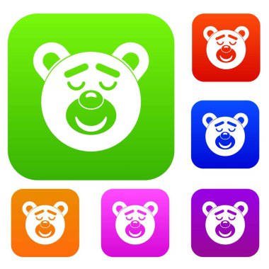 Ayıcık uyku renk koleksiyonu ayarla