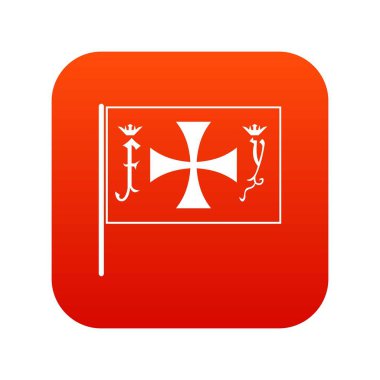 Columbus simgesi dijital kırmızı bayrağı