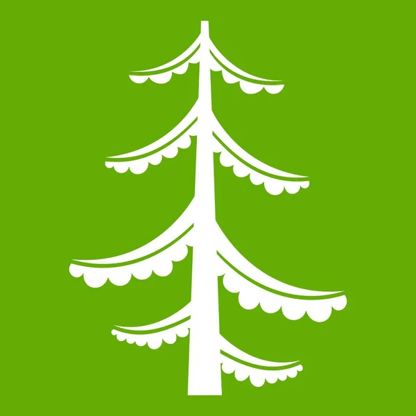 Pine icon green — Stock Vector