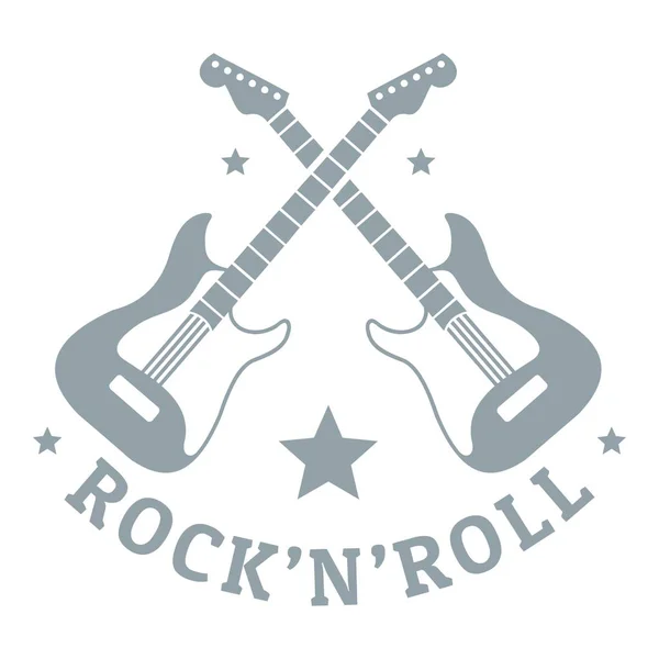 Logo Rock n roll, style gris simple — Image vectorielle
