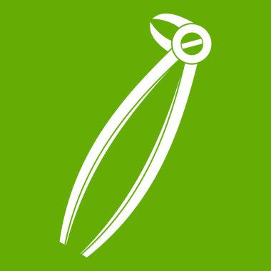 Diş hekimi forseps simgesi yeşil