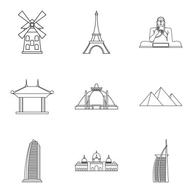 Tarihi bina simgeler ayarla, stil anahat