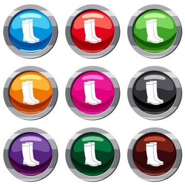 Lastik çizmeler 9 koleksiyonu ayarla